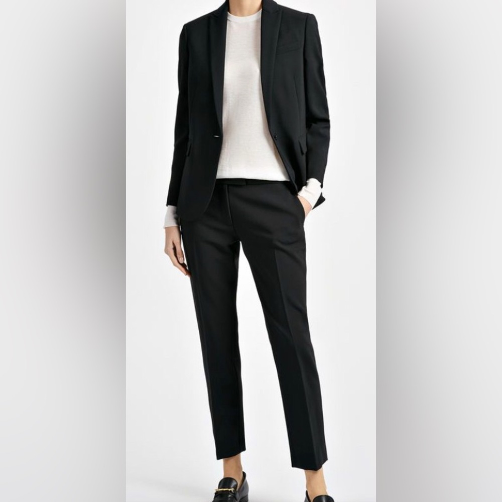 Joseph Savoy Black Wool Blazer Women Size M